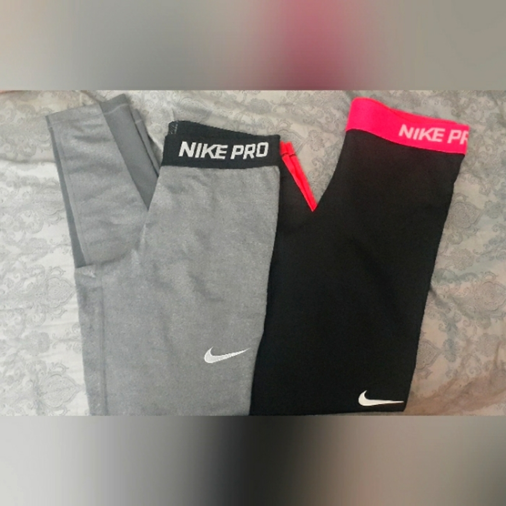 Nike dri fit leggings both still like new only been worn a hand full of times